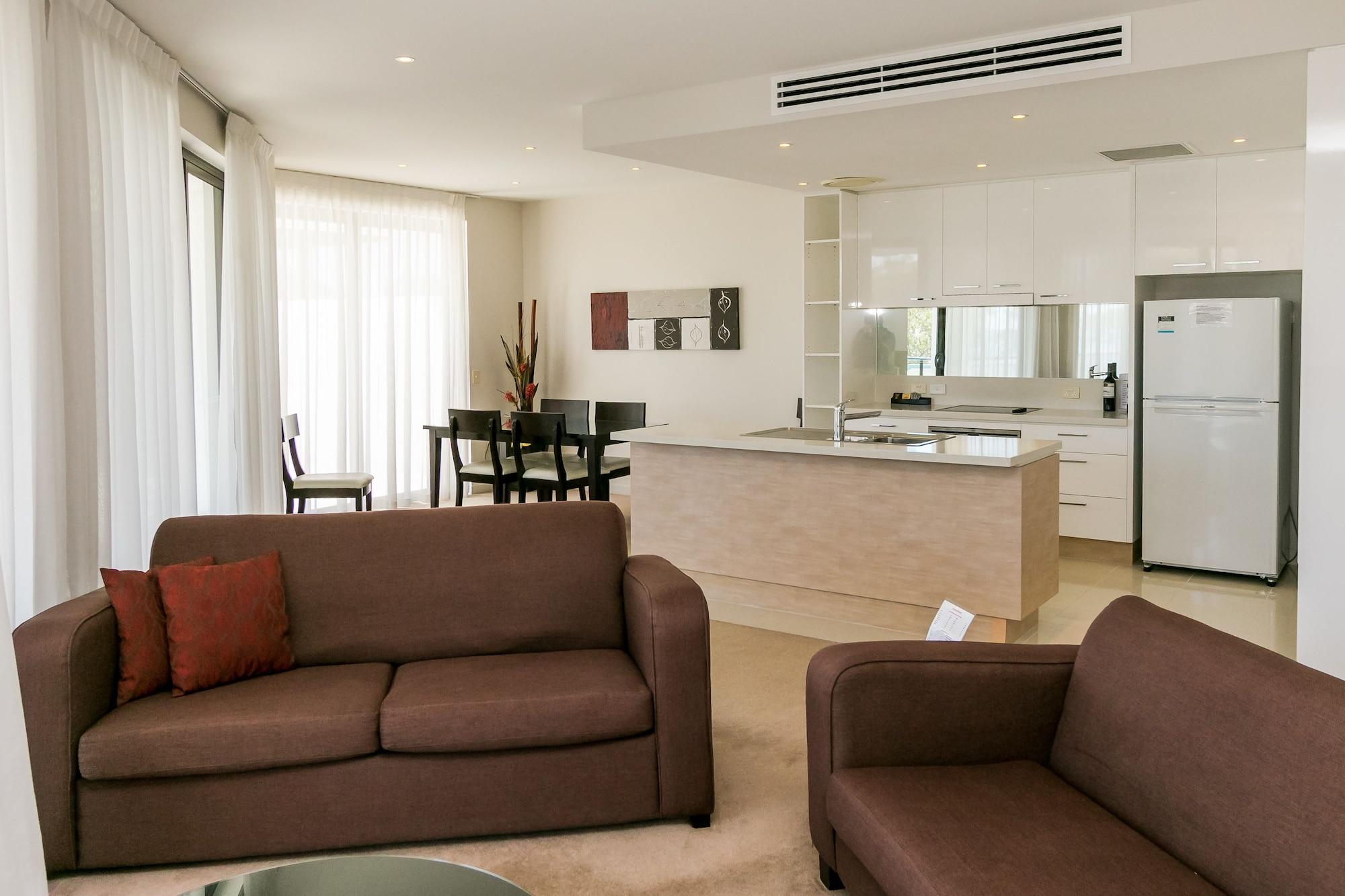 허비베이 그랜드 머큐어 알레그라 허비 베이 아파트 호텔 외부 사진 A living room with a kitchen